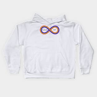 Autistic AF! white lettering Kids Hoodie